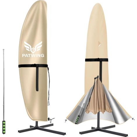 Ampelschirm Schutzhülle 265cm 600D Oxford wasserdicht UV-beständig für Sonnenschirme 2-4m (1/5)