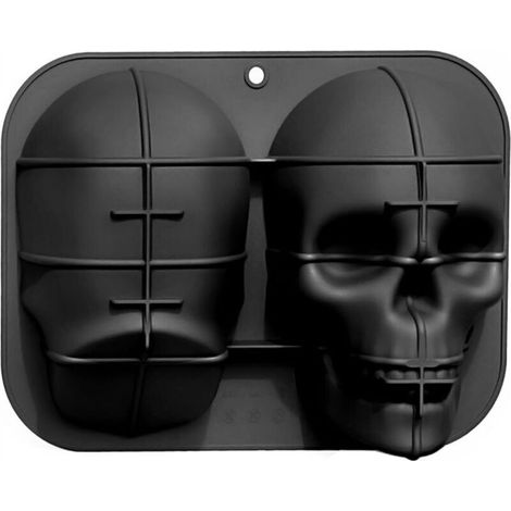 Moule à gâteau en forme de tête de mort, moule à gâteau d'Halloween, silicone de qualité alimentaire (1/5)