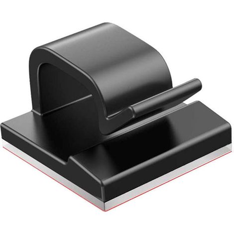 Lot de 60 clips adhésifs pour câbles, couleur noire, organiseur discret pour bureau et maison