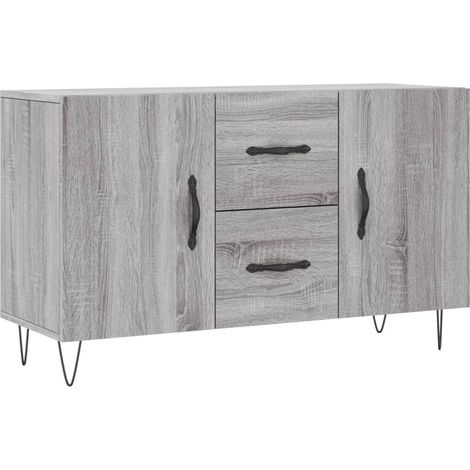 Credenza cassettiera mobile contenitore organizer cucina soggiorno salotto sonoma 100 x 36 x 60 cm legno ingegnerizzato grigio 020036259