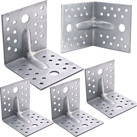 Stahlwinkelverbinder für Holzkonstruktionen, 80x80x80 mm, 5 Stück (1/4)
