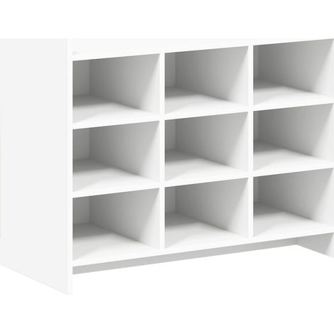 Armario Zapatero Blanco 85 x 39,5 x 70 cm Madera de ingeniería vidaXL (1/5)