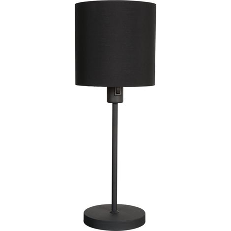 Mexlite - tischlampe - Noor - schwarz - leinen metall - Ø 20cm - (1/4)