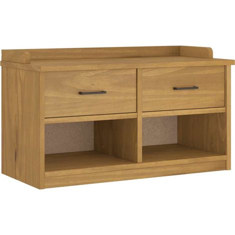 Banc de couloir SANDNES 87x40x50 cm bois de pin massif CFW366241 (1/5)