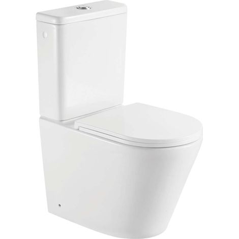kielle Nefia - WC à poser avec réservoir et abattant Softclose, Vortex Rimless, blanc 30227000