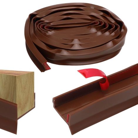 Kitchen skirting board, sealing profile, skirting profile, for 15 mm, 16 mm, 17 mm, transparent silicone rubber, 2 m (1/5)