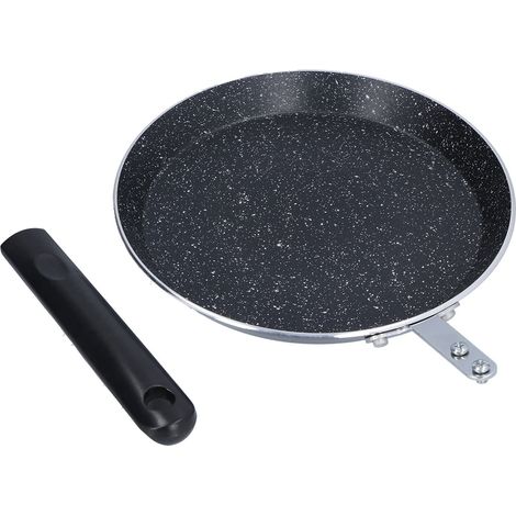 Poêle à crêpes à fond plat de 15 cm (6 pouces) en pierre médicale antiadhésive pour cuisine et plaque à induction (1/5)