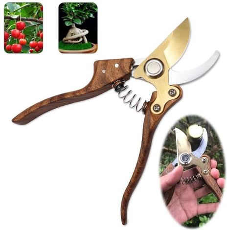 Gartenschere - MARKE - Blumenschere - SK5 Legierungsstahl - Ergonomischer Griff - Sicherheitsverriegelung