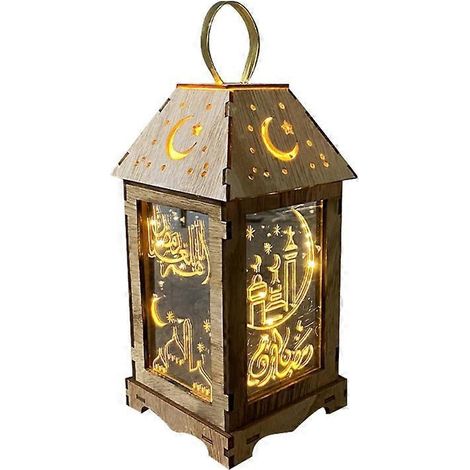 Hängende Ramadan-Laternen, Lichterdekorationen für Eid Mubarak, islamische Lampen für Hauspartys, festliche Atmosphäre in Innenräumen, Dekoration für muslimische Partys.