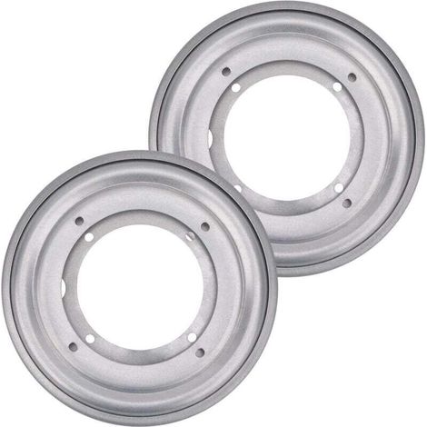 Lot de 2 plaques pivotantes rondes de 20.4 cm (8 pouces), base pivotante argentée, base de plateau tournant pour table pivotante, plateau, cuisine