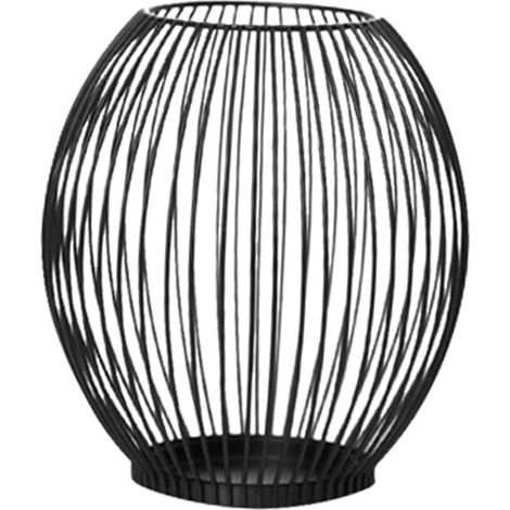 Lanterne d'hiver noire, bougeoir en fer forgé, petit modèle, noir. Décoration pour la maison. (1/4)