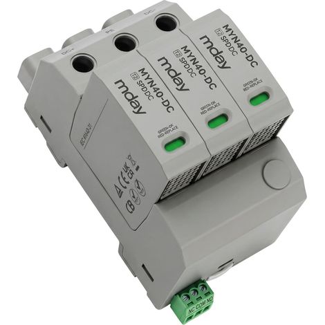 DC Parasurtenseur 1500V 3P Type 2 SPD photovoltaïque dérivateur 20-40kA avec Contact de Signal à Distance, jusqu'à ≤ 5.2kV Protection Contre Les éclairs pour industrielles (1/5)