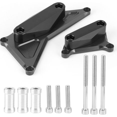 Cache moteur HP4 S1000XR en alliage d'aluminium noir - plaque de protection cadre (1/5)