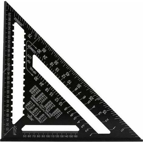 pair Escuadra de carpintero, regla, artículos de primera necesidad, otros artículos de primera necesidad para el hogar, carpintería de esquina, escuadra de carpintero de aleación de aluminio de 30 cm (1/4)
