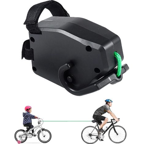 Corde de Remorquage pour Vélo Enfant, 2,5 m, Rétractable, Élastique et avec Réflecteur, Capacité de Charge 112 kg, Compatible VTT, Vélo Électrique, Vélo Enfant, Accessoire pour Les Duos Vélo Parent (1/5)