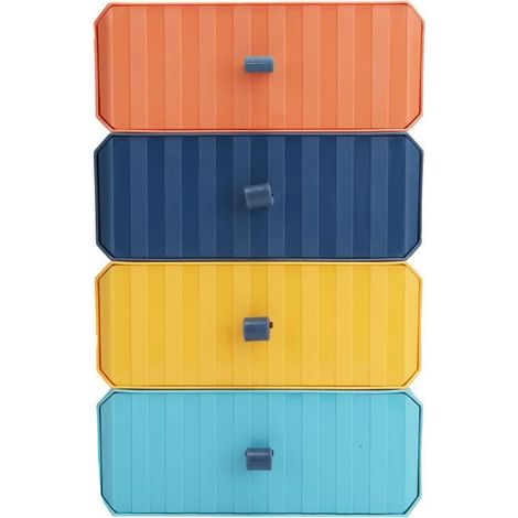 Boîtes de rangement avec tiroirs 4 pièces en plastique rigide pour bureau ou meuble organisation efficace et gain d'espace quotidien