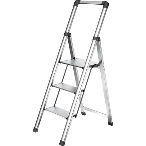 SGABELLO 'ALU-STEP' 3 gradini - aperto cm 72 x 45 x h.128,8