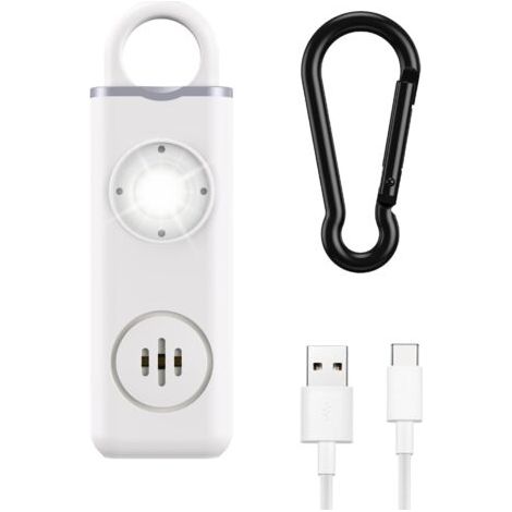Alarme Personnelle, 130dB Sirène d'Autodéfense , Porte-Clés de Sécurité, Signal Lumineux Clignotant à LED, Alerte d'urgence (1/5)