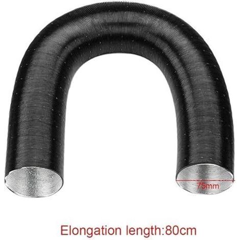 – Tubo di aspirazione aria calda da 75 mm – Condotto estensibile fino a 800 mm – Alluminio resistente agli urti e alla corrosione – Per riscaldatori da 2000W/6000W (1/4)