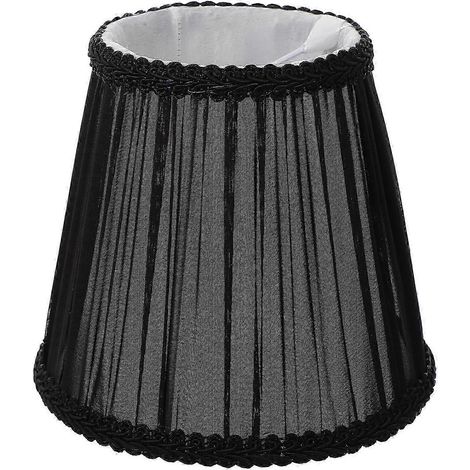 Abat-jour en tissu noir 2026, abat-jour décoratif résistant pour lampe de table, lustre, applique murale - 14,5 x 14,5 x 13 cm, 1 pièce (1/5)