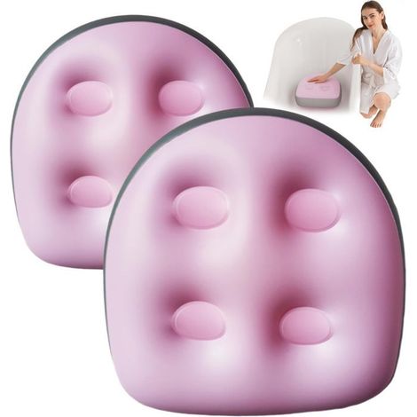 Set aus 2 aufblasbaren Sitzauflagen für die Whirlpool mit Rückenlehne - 47 x 37 x 15 cm - Aufblasbare Whirlpool-Sitze mit Saugnäpfen