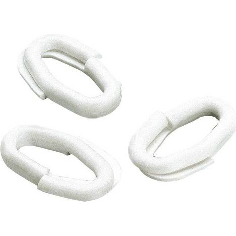 Anello Giunzione Per Catena Plastica D 6 Bianco - 50 Pz