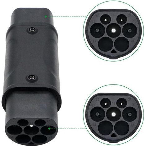 EV-Ladeadapter Typ 2 auf GBT-Adapter 32A Typ 2 IEC 62196 Typ 2 auf J1772 Typ 1 EV-Adapter 220V zum Laden von Elektroautos (Typ 2 auf GBT) (1/5)