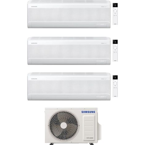 Samsung Climatizzatore Trial Split Windfree Avant S2 7+9+18 BTU con AJ068TXJ3KG/EU Inverter R-32 Wi-Fi Classe A++