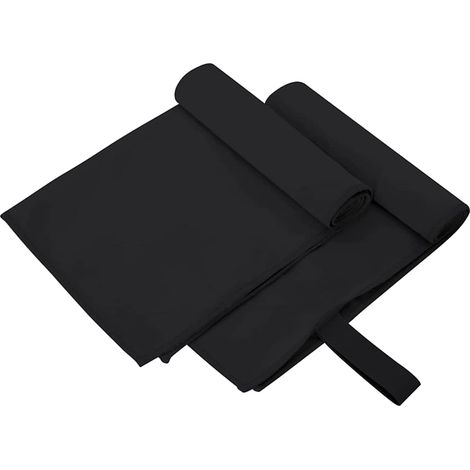 Sporthandtücher 2 pcs Schwarz 50 x 30 cm Polyester und Polyamid