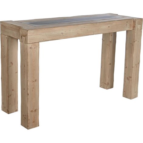 Console chic en bois pour entrée avec style et sobriété - Bois naturel