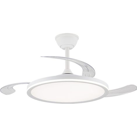Ventilador de techo LED “Astor” regulable con control remoto (45W 3CCT 5565lm) IP20 Ø106cm color blanco