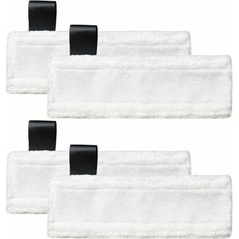 Bonnettes Microfibre de Rechange pour Nettoyeurs Vapeur Kärcher Easy Fix SC2, SC3, SC4, SC5 (Lot de 4)
