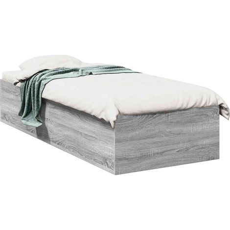 Maison Exclusive - Struttura letto a pavimento Sonoma grigio 80 x 200 cm (1/5)