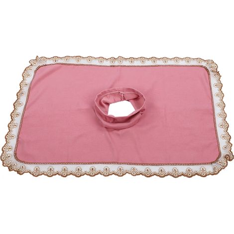 Tableau de massage spa, housse de tête pour lit de massage avec trou, protège-lit pour salon de beauté, rose. (1/5)