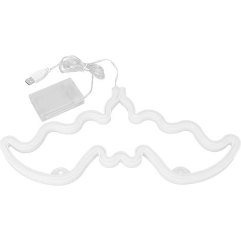 Enseigne Néon Chauve-souris Rose, Fonctionnant sur USB ou sur Bandes LED Flexibles en Silicone, Matériau ABS, pour Décoration Murale de Chambre ou Installation de Table de Fête (1/5)