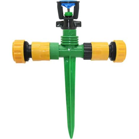 (F)Micro arroseur de jardin, filetage 1/2 pouce, support en plastique, rotation à 360 degrés, buse d'arrosage et d'irrigation pour jardins, pelouses et exploitations agricoles (1/5)