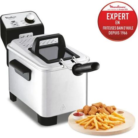 Moulinex Friggitrice Semi-Professionale Inox Spazzolato 1,2 kg