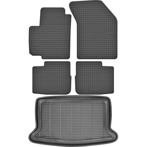 Set di tappetini in gomma per auto e tappetino per bagagliaio per Fiat Sedici Hatchback dal 2007 al 2014.