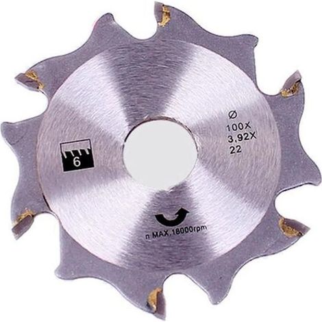 HOXILEELEOFraise à disque 100mm – Tige Ø 22mm – Pour fraisage précis et découpe parquet – Compatible fraiseuse à lamelle FERM BJM1009 (1/4)