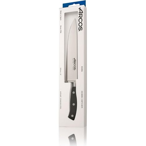 Cuchillo cocinero Arcos Riviera 233600 de Acero Nitrum, con Mango de Polioximetileno  y 20 cm de Hoja en estuche (1/5)