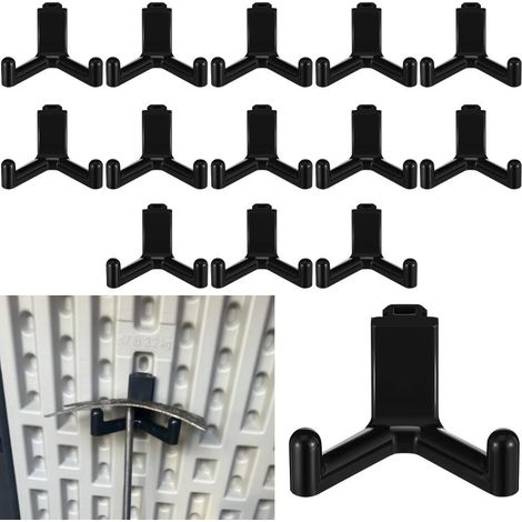 Lot de 15 crochets porte-outils pour abri de jardin, en plastique ABS. Compatibles avec les abris Lifetime Shed 60305, 60118, 60127, 60138, 60141, etc. Ne conviennent pas aux abris à bardage horizonta (1/5)