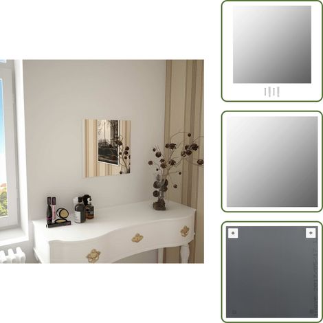 The Living Store Miroir mural carré 40 x 40 cm Verre - Miroir minimaliste (1/5)