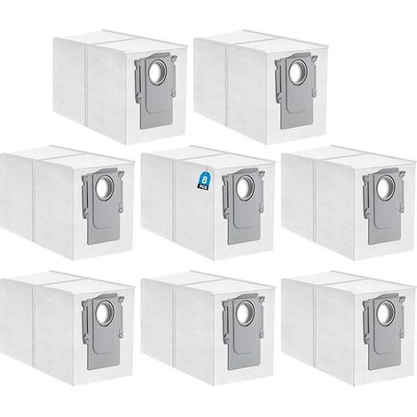Lot de 8 sacs à Poussière pour S8 Max Ultra\\/Qrevo Master\\/Qrevo S\\/Q Revo\\/Qrevo Pro\\/Qrevo MaxV, Ensemble Accessoires sacs Aspirateur à Haute Capacité (1/3)