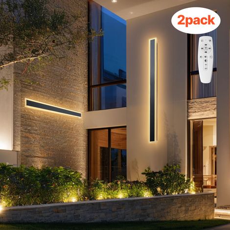 VEVOR Applique da Parete per Esterni, 21 W, 2 Pezzi, Applique da Parete a LED Moderne da 1200 mm, Regolabili 2700 K-6000 K, IP65 Impermeabile, Luce Multi Direzionale, per Veranda, Garage