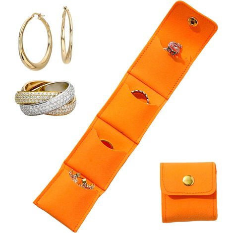 Mini Trousse de à Bijoux Pochette de Stockage Roulante avec Boucle (1/5)