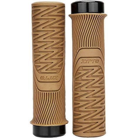 Guidon de VTT antidérapant, confortable et épais, avec poignées anti-choc marron (1/5)