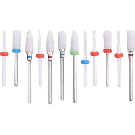 Lot de 12 fraises en céramique pour perceuse électrique, lime et foret de gravure
