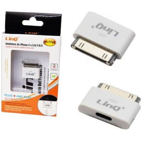 Trade Shop - Adaptador De Carga Iphone Apple 30 Pin Sincronización De Rayos Ip-7749 - (1/5)