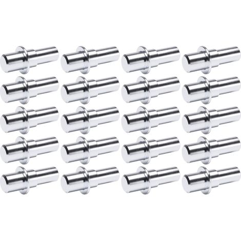 20x Taquet d'étagère à tenon diamètre 5mm longueur 8,5mm zinc blanc Support Fixation Meuble Tablette Bois Vitrine Unioversel (1/2)