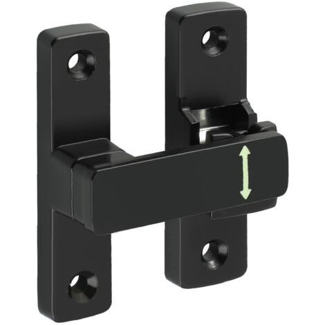 Loquet Porte à 90° et 180°, Verrou Porte Coulissante 7.8 CM, Loquet Porte En Alliage de Zinc, Pour la Maison, Jardin, Armoires, Pratique et Robuste, Noir (1/5)